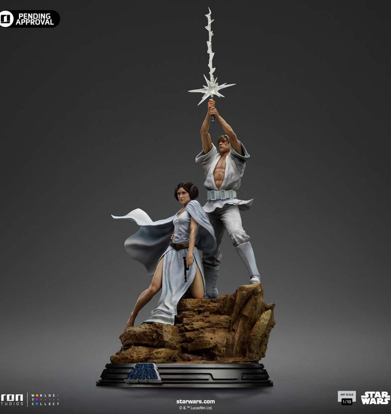 Luke and Leia Deluxe 1:10 Scale Statue by Iron Studios